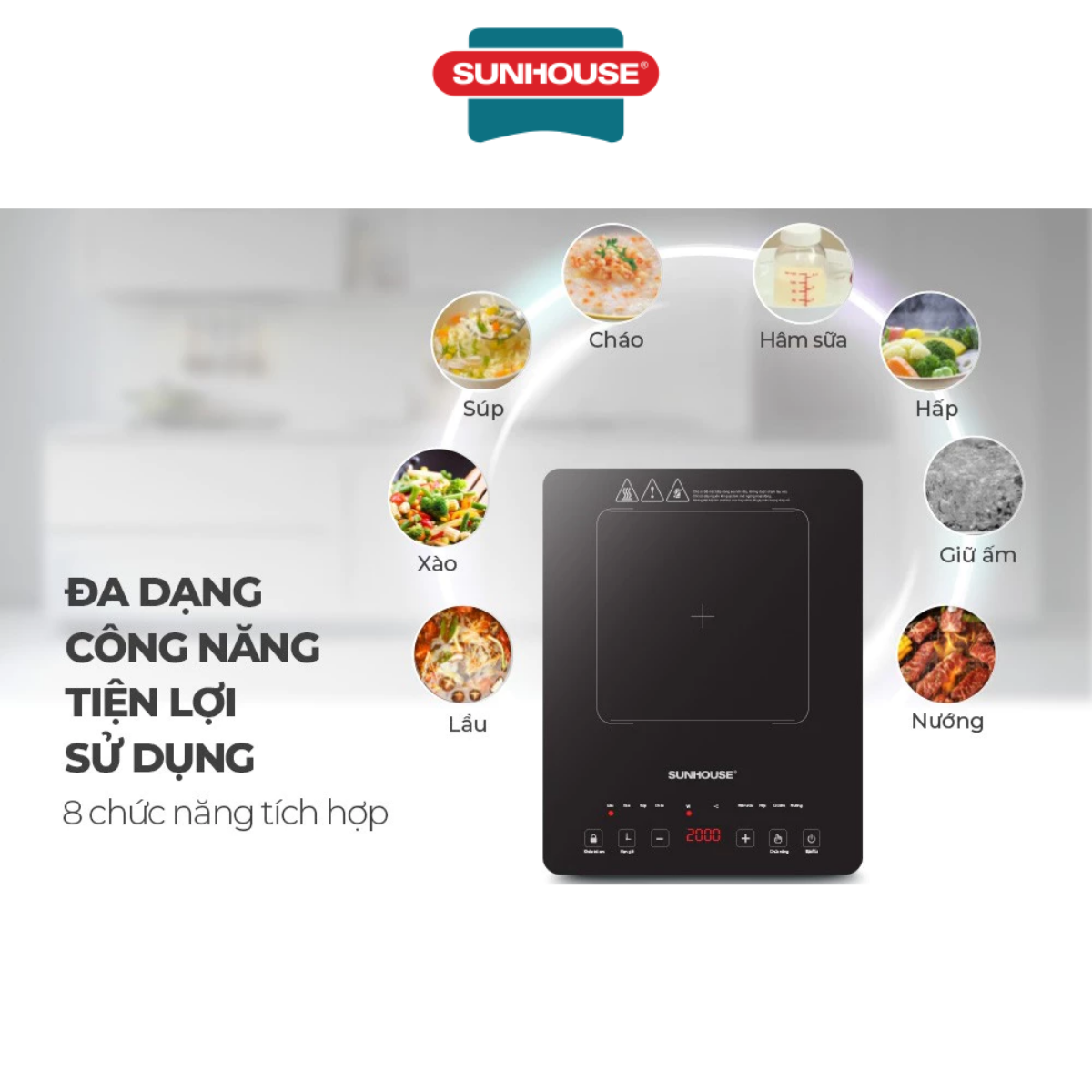 Bếp từ Sunhouse SHD6805 - Hàng Chính Hãng