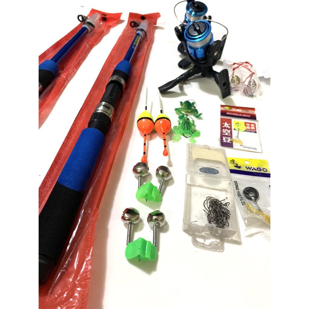 COMBO CẦN CÂU CÁ 2 CẦN 2 MÁY VÀ ĐỦ PHỤ KIỆN  COMBO CẦN CÂU 2 CẦN 2 MÁY