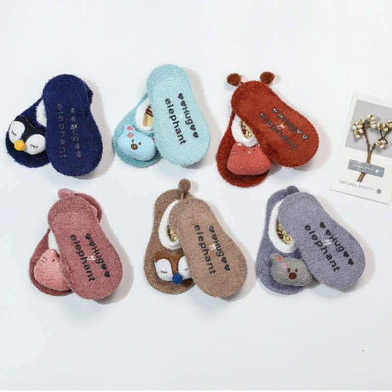 Tất vớ len chống trượt hình thú cho bé, tất tập đi Baby Socks Non-slip001