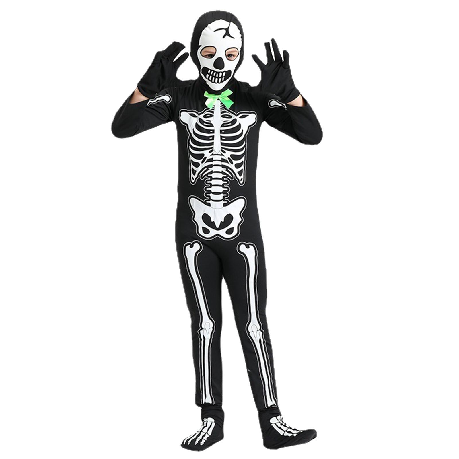 Kids Halloween Skeleton Costume Cosplay Child for Fancy Dress Party Carnival