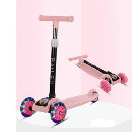 Xe Trượt Scooter 3 Bánh Có Đèn Phát Sáng Cho Bé Từ 3 Đến 12 Tuổi Thiết Kế Chắc Chắn Giúp Trẻ Vận Động(KO HỘP)