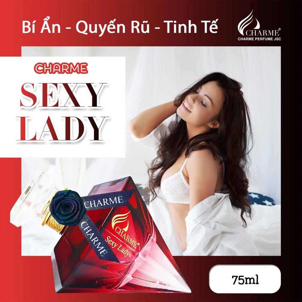 Nước hoa nữ sang trọng, Charme Sexy Lady, hương nước hoa chính hãng, nốt hương trái cây bí ẩn và cuốn hút, 75ml