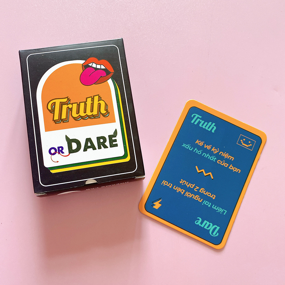 Bộ Bài Drinking Game Truth Or Dare 52 Lá Thách Hay Thật Lói Hay Lèm Cho Nhóm Bạn Uống Bia Vui Nhộn