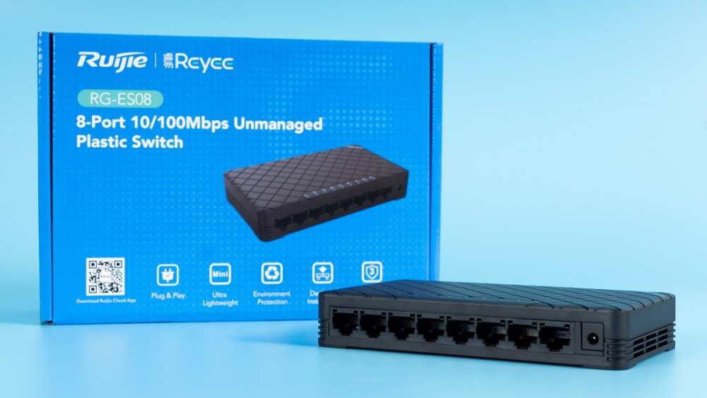 Switch chia mạng Ruijie RG-ES08 ES08 8 cổng 100, 8port (Hàng chính hãng )