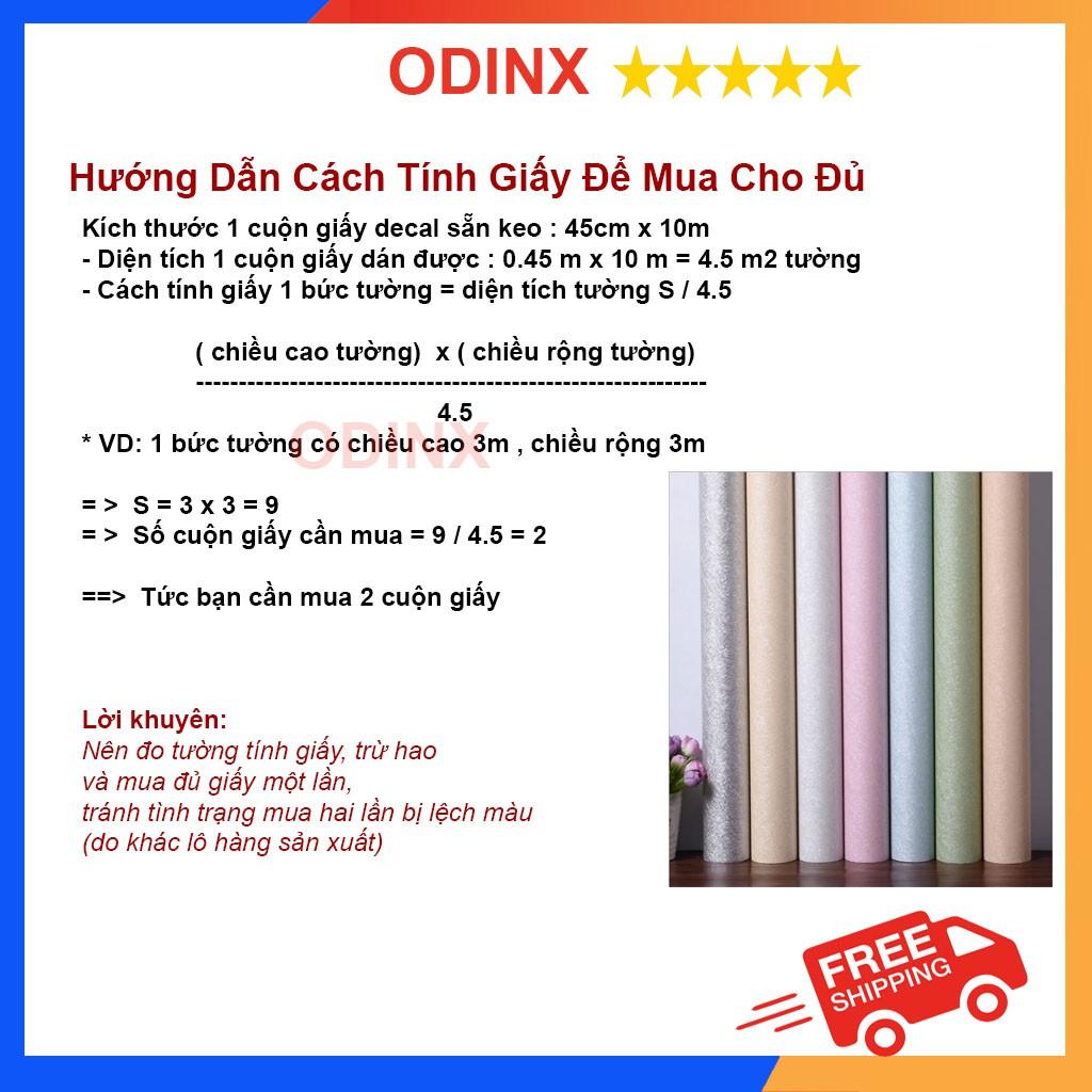 Giấy Dán Tường Trơn Phòng Ngủ Cuộn 10m Có Keo Sẵn Khổ 45cm Đẹp
