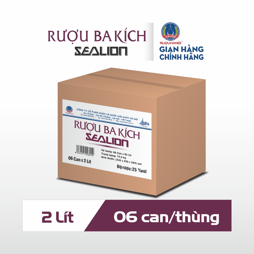 Rượu Ba Kích HALICO nồng độ 25% can 2l không kèm hộp