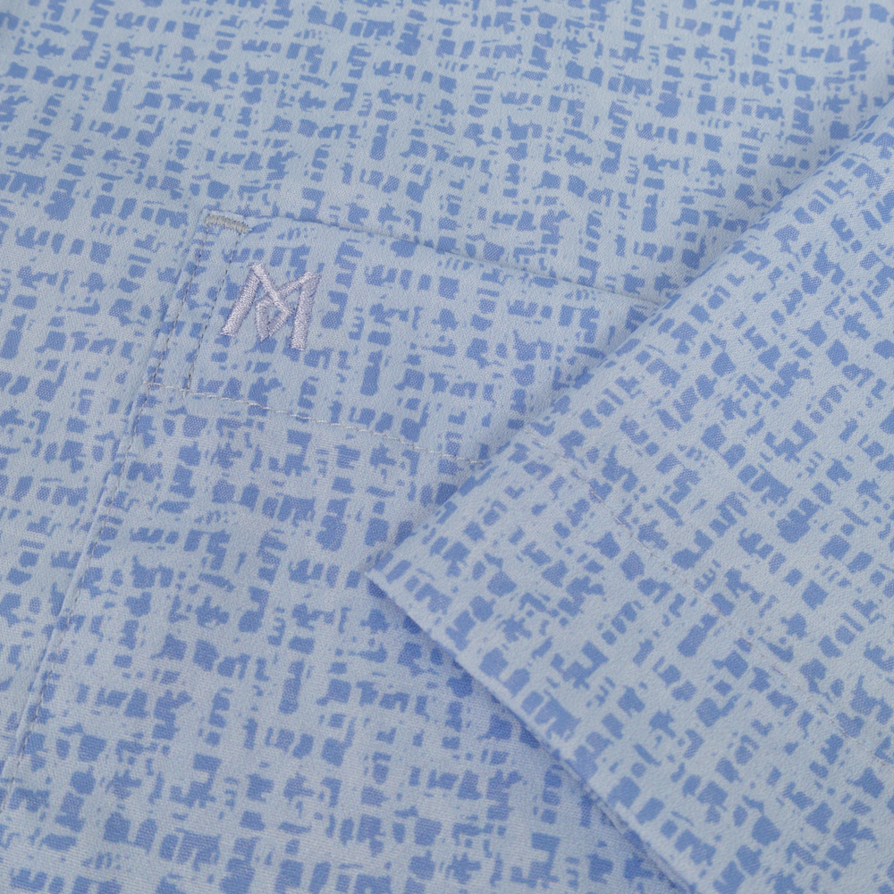 Áo sơ mi nam KHATOCO ngắn tay họa tiết A1MN468T2-CNIN619-2609-N