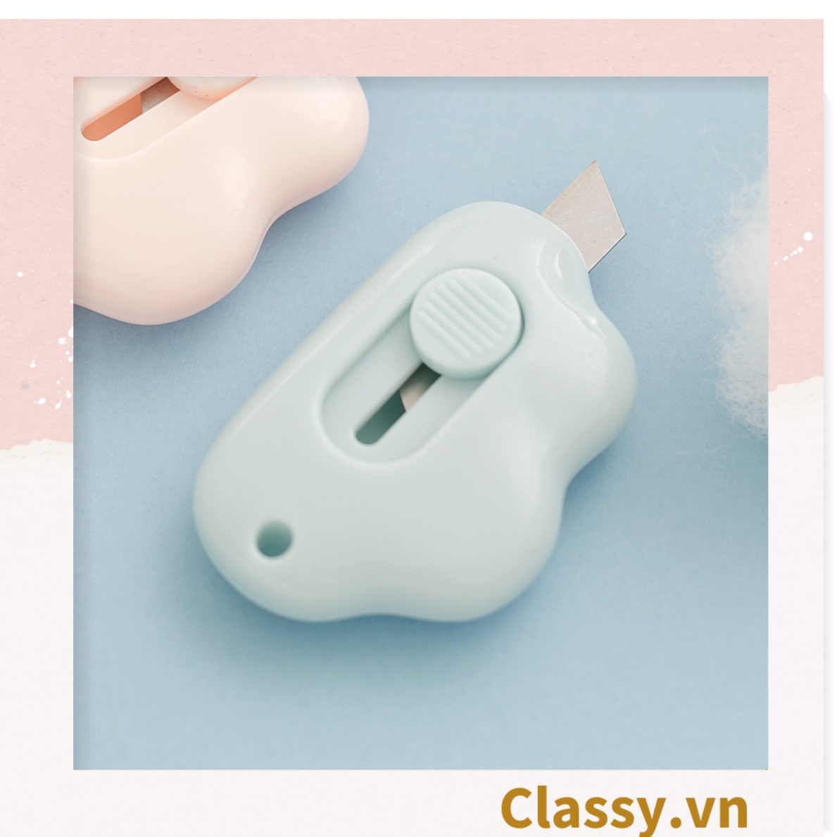 Dao Rọc Giấy Hình đám mây cute dễ thương, dài 6 CM có thể làm Móc khóa Classy PK920