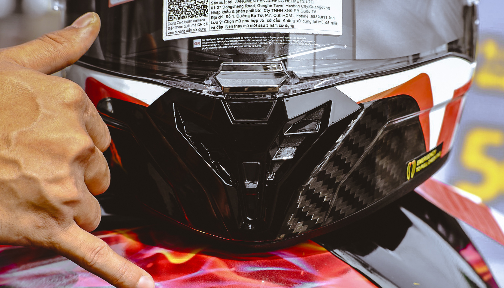 Mũ Bảo Hiểm Fullface Racing LS2 FF805 Thunder Carbon