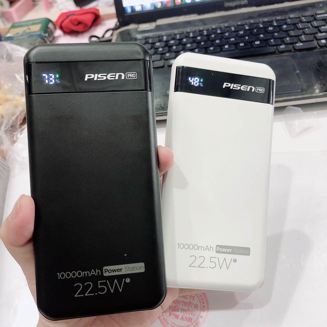 Sạc dự phòng không dây PISEN PRO Power Station D110-PD-1 10000mAh, 22.5W, hàng chính hãng bảo hành 24 tháng