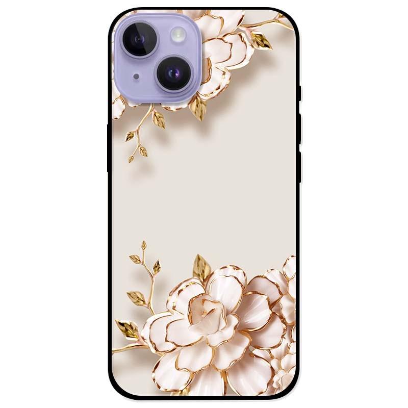 Ốp lưng dành cho Iphone 14 - Iphone 14 Plus - Iphone 14 Pro - Iphone 14 Pro Max - Tranh Hoa Nền Trắng