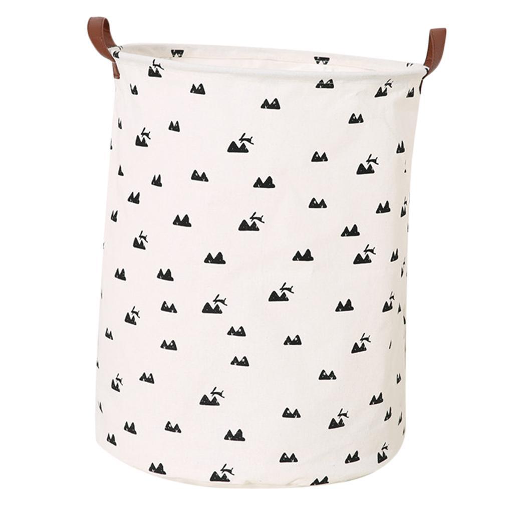 Kids Toy Storage Basket Bin Canvas Hamper Keep Tidy Clean Mountain +Cylinder