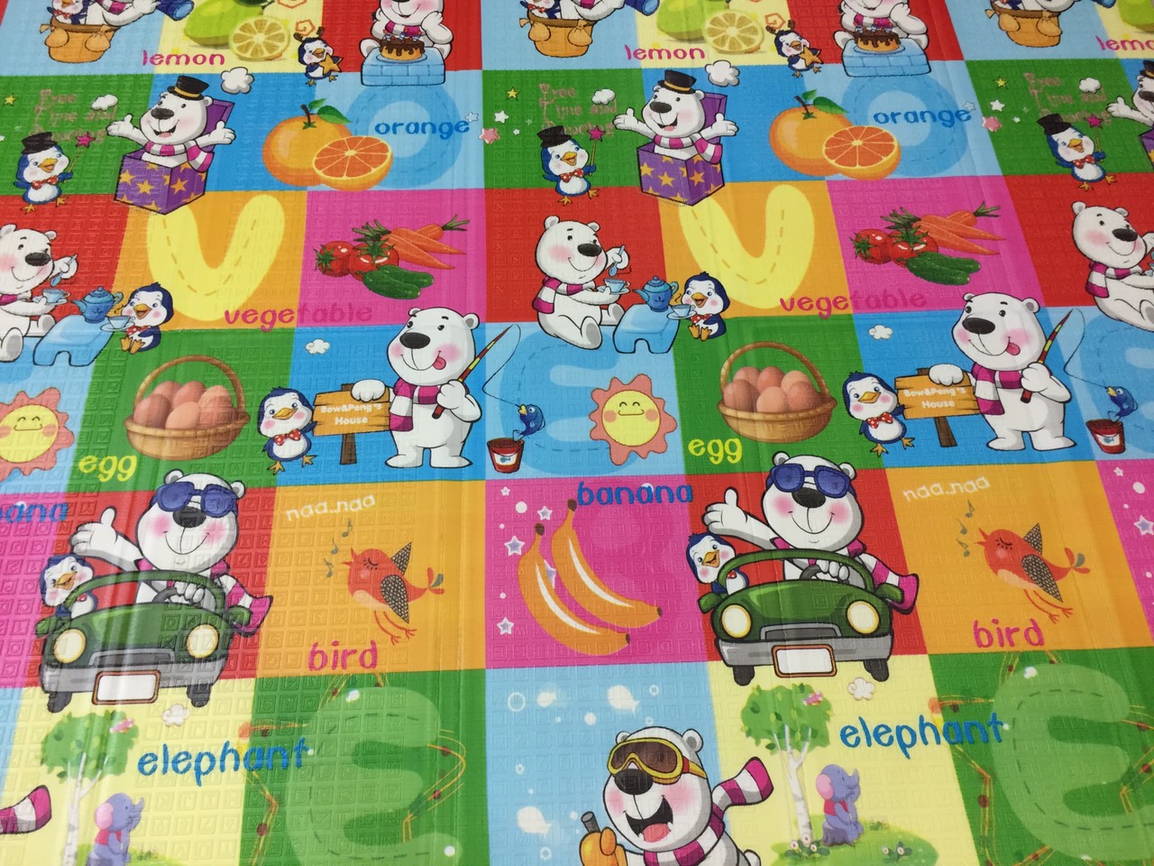 Thảm xốp XPE silicone cao cấp cho Bé- Mẫu mới nhất 2019- Kích thước trải thảm 1M8 X 2M, dày 1CM (chống nước)