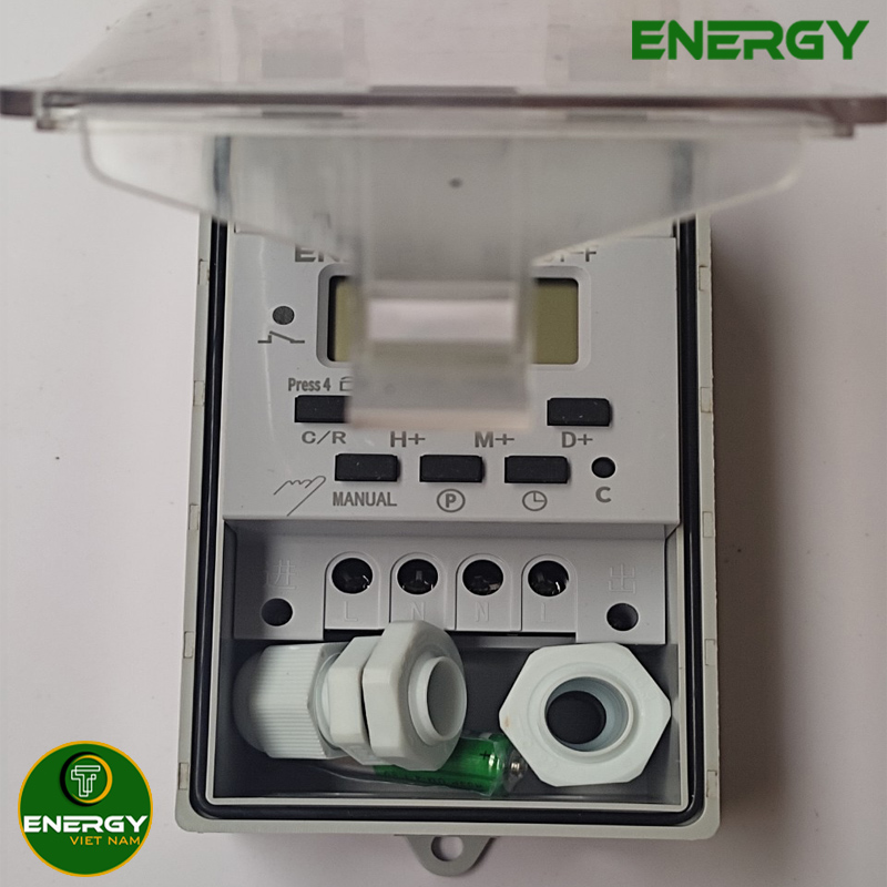 Hộp Hẹn Giờ Tắt Mở Thiết Bị Điện Công Suất Lớn 30A 1Pha & Hộp Chống Nước Ngoài Trời - Thiết Bị Điện
