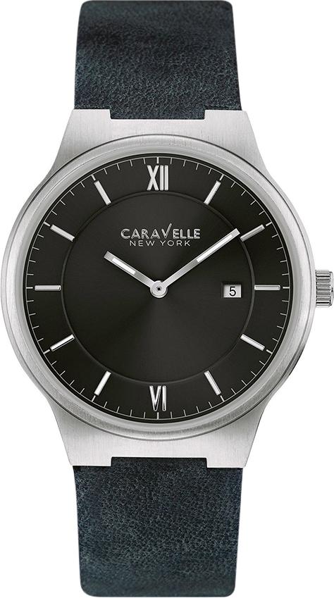 Đồng Hồ Nam Dây Da Caravelle 43B148 (40mm) - Đen