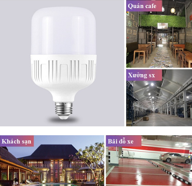 Bộ 20 bóng đèn led búp trụ 25w kín nước siêu sáng siêu bền hàng chính hãng.