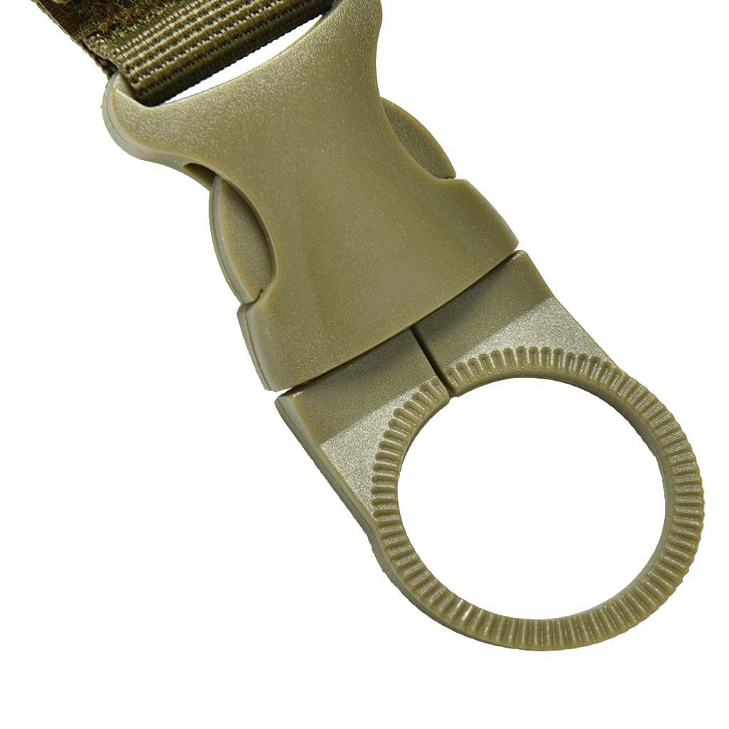 2pcs MOLLE Webbing Buckle Keychain Bottle Holder Strap Quick Release Carabiner Multi-function Outdoor Camping Tool