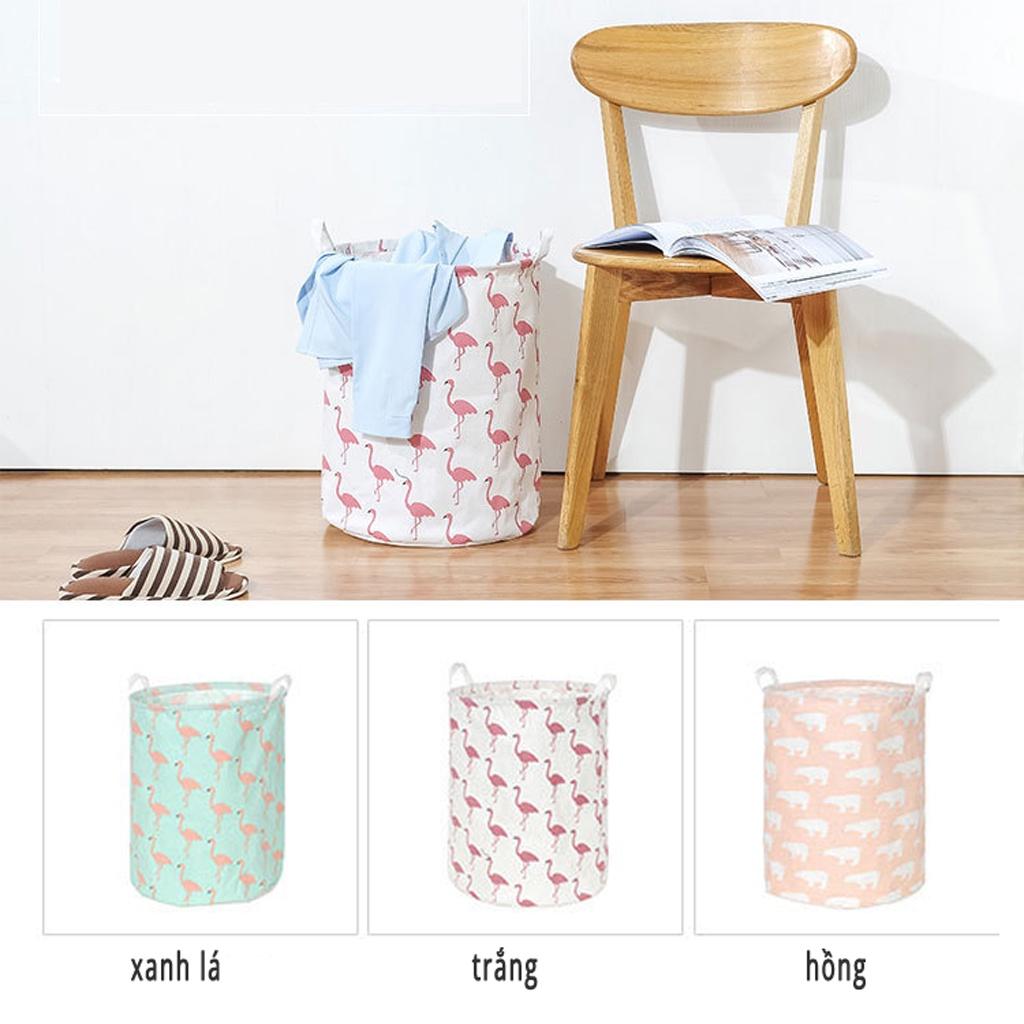 Giỏ Đựng Quần Áo Bẩn Hộ Gia Đình Lớn Giỏ Đựng Đồ Giặt Vải Có Thể Gập Lại Chống Nước