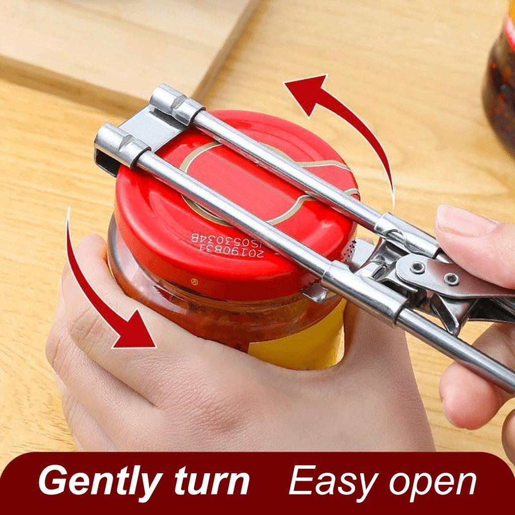 Can Opener Cover Remover Bottle Gripper Jar Lid Opener Kitchen Gadget Bar