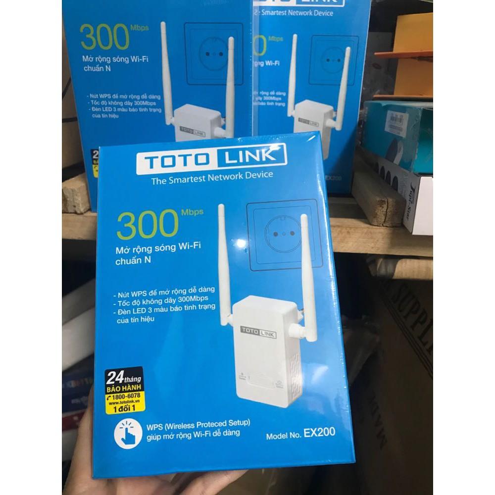 Combo 2Bộ Kích Sóng Wifi Repeater 300Mbps Totolink EX200 - Hàng Chính Hãng