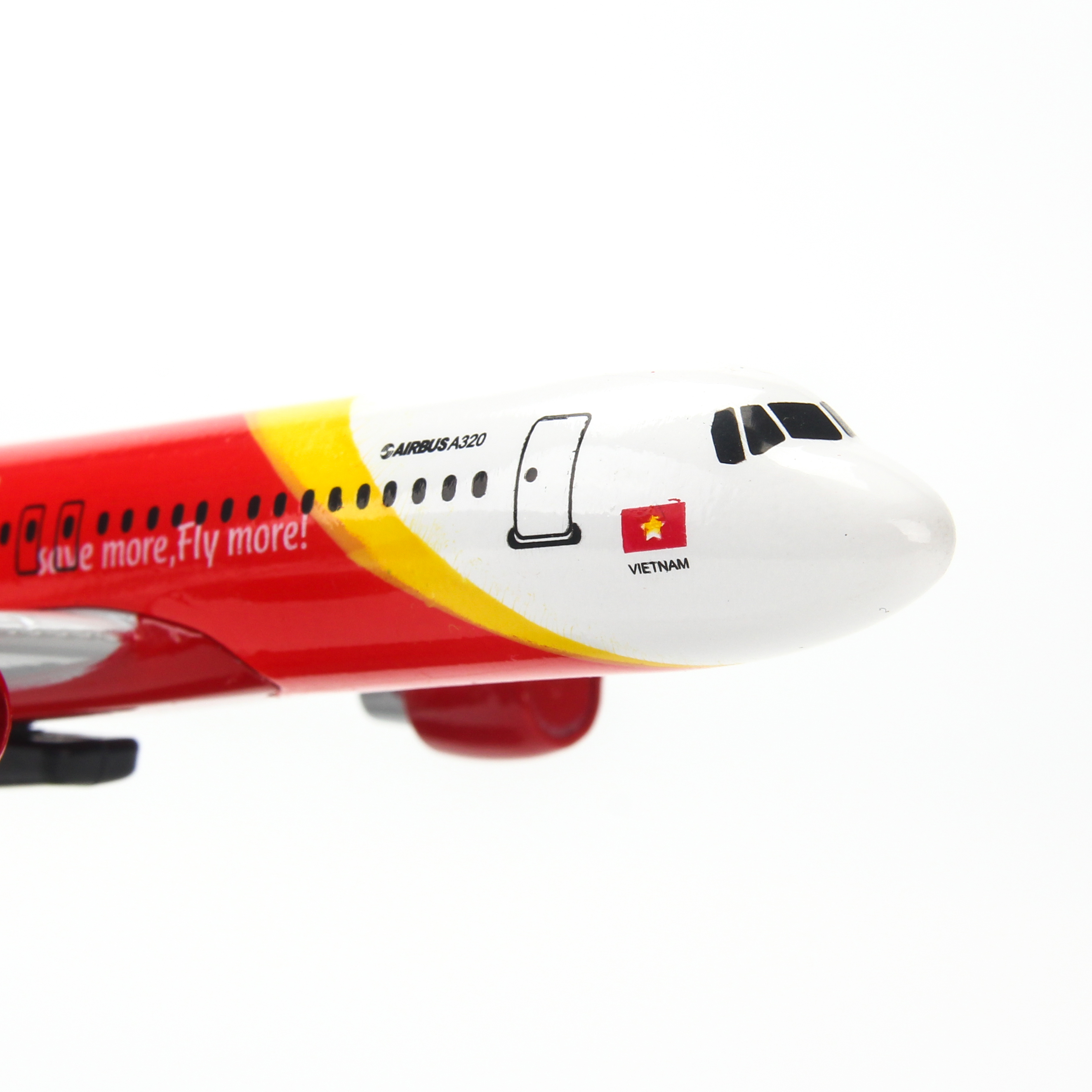 Mô Hình Máy Bay Trưng Bày Vietjet Airl Everfly (Trắng Đỏ Vàng)