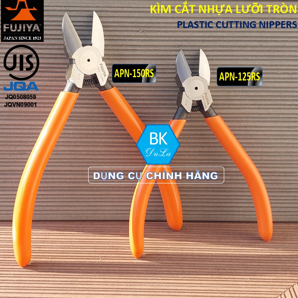 Kìm cắt nhựa lưỡi tròn 5 inch/ 125mm Fujiya APN-125RS Công nghệ Nhật Bản- Kìm cắt bavia