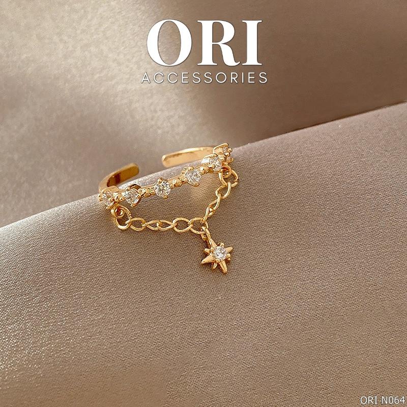 Nhẫn nữ Freesize dây xích Christopher độc đáo thời trang ORI ACCESSORIES N064