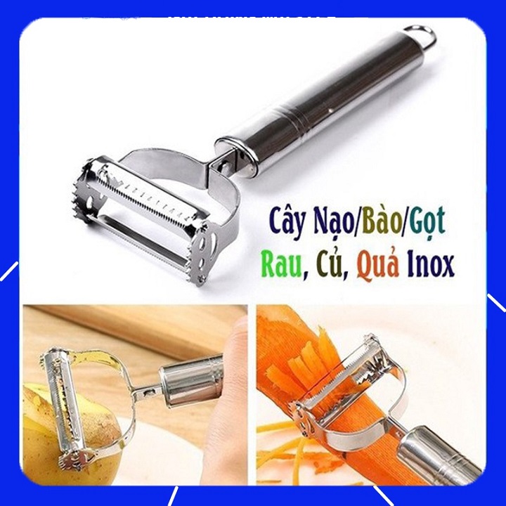 Dụng cụ nạo gọt inox đa năng 2 lưỡi tiện dụng