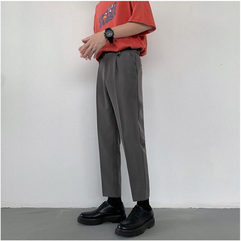 Quần Âu Baggy Nam Ống Đứng Trơn Màu Phối Cạp Đính Cúc Thời Trang Zenkonu QUAN NAM 118V4