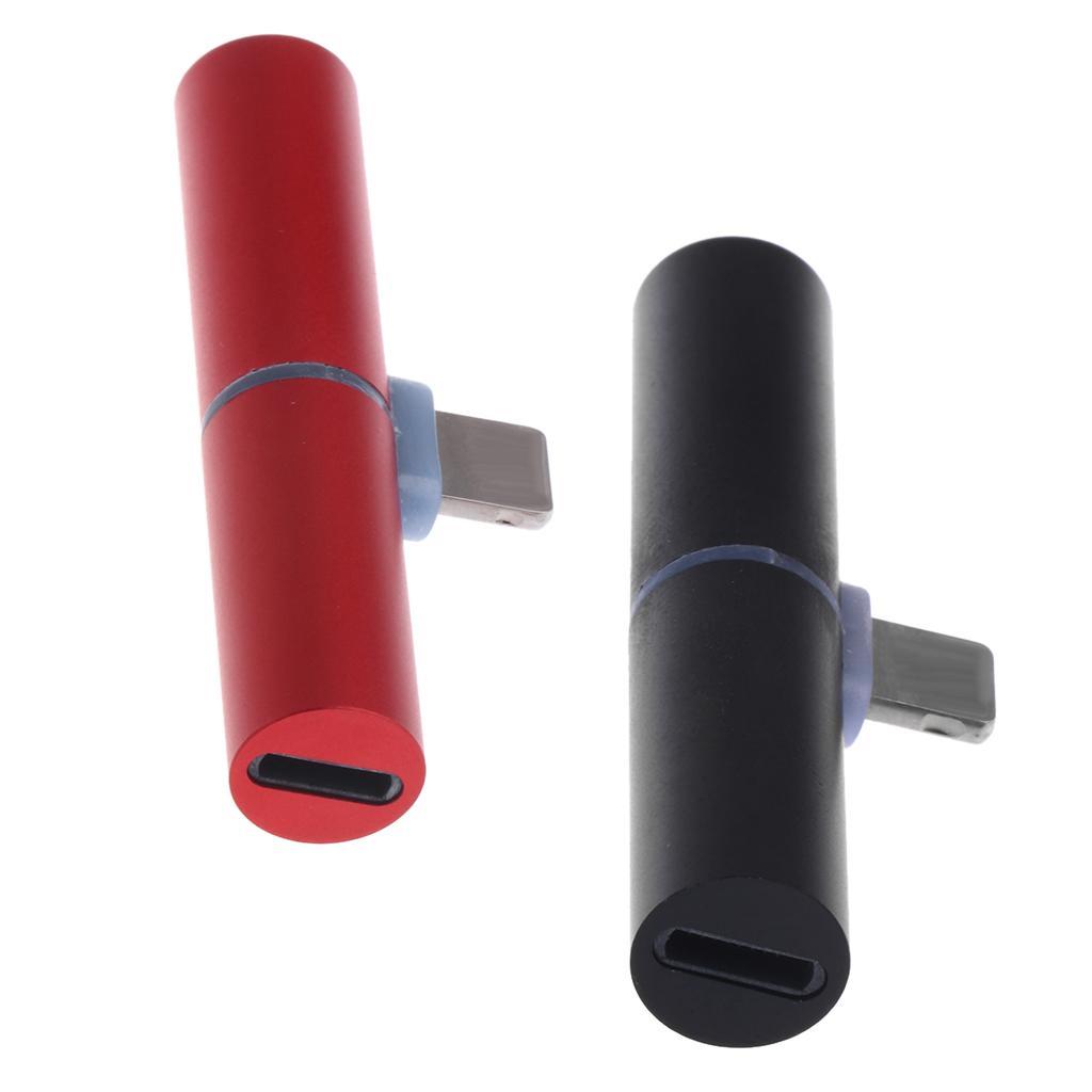 2Pieces 2 in 1 Headphone Jack Charger & Audio Splitter Adapter for iPhone