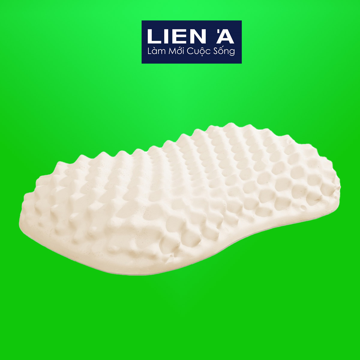 Gối Cao Su Liên Á Convoluted Peanut 35x55x11cm - Cao Su Thiên Nhiên 100