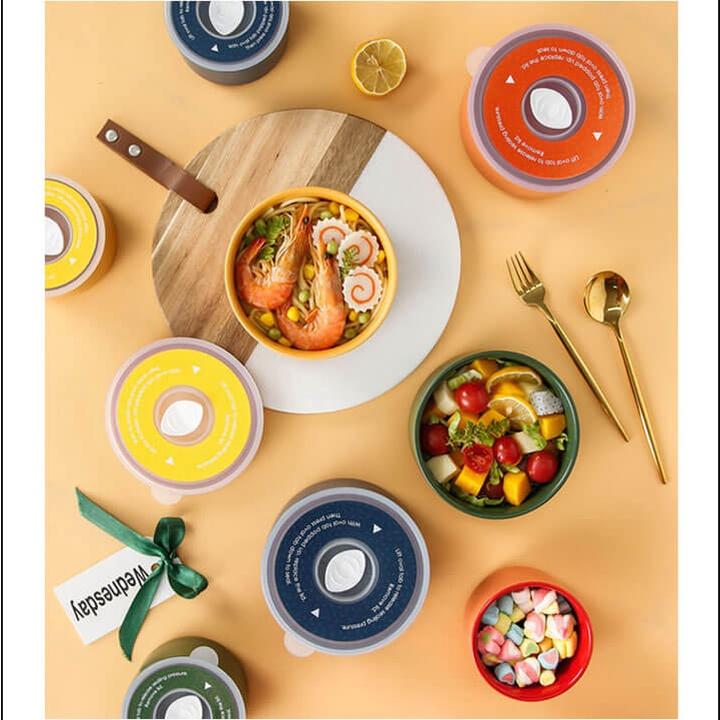 Bát Sứ Có Nắp Hút Chân Không TS02