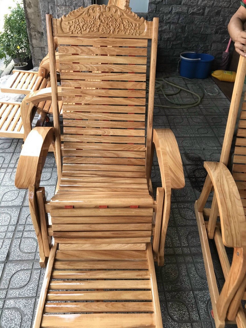 GHẾ THƯ GIÃN GỖ GÕ ĐỎ LOẠI 1 CAO CẤP