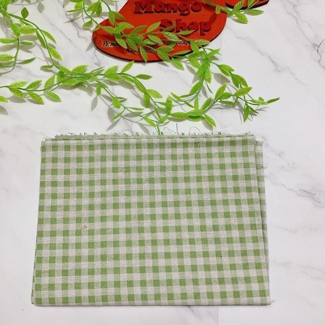 VẢI TRANG TRÍ/ VẢI PHÔNG NỀN/ VẢI CANVAS/VẢI BỐ CARO XANH