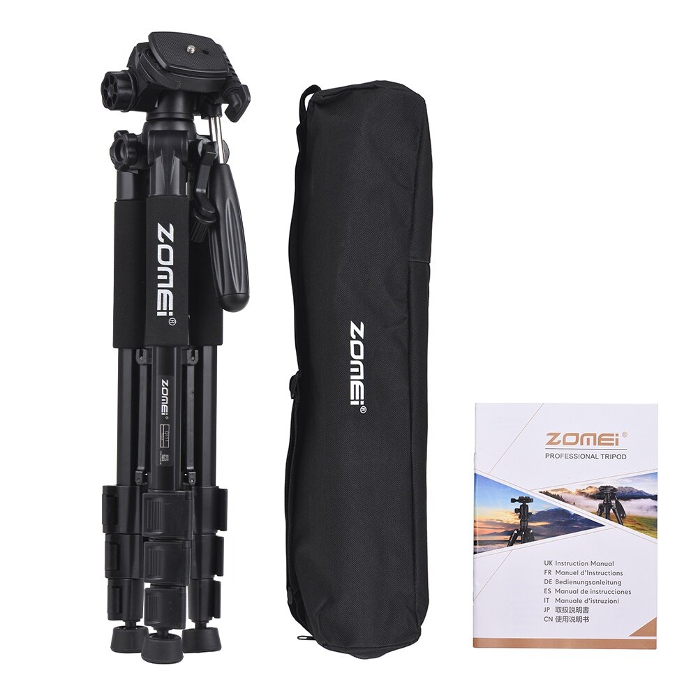 Vinetteam Chân máy chụp ảnh, máy quay phim tripod ZOMEI Q310 / Q111 hợp kim nhôm chống rung có thể kéo dài 170cm trọng tải tối đa 10kg - hàng chính hãng