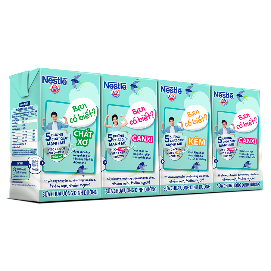 Thùng 48 Hộp Sữa Chua Uống Dinh Dưỡng Nestlé Yogu (115 ml/Hộp)