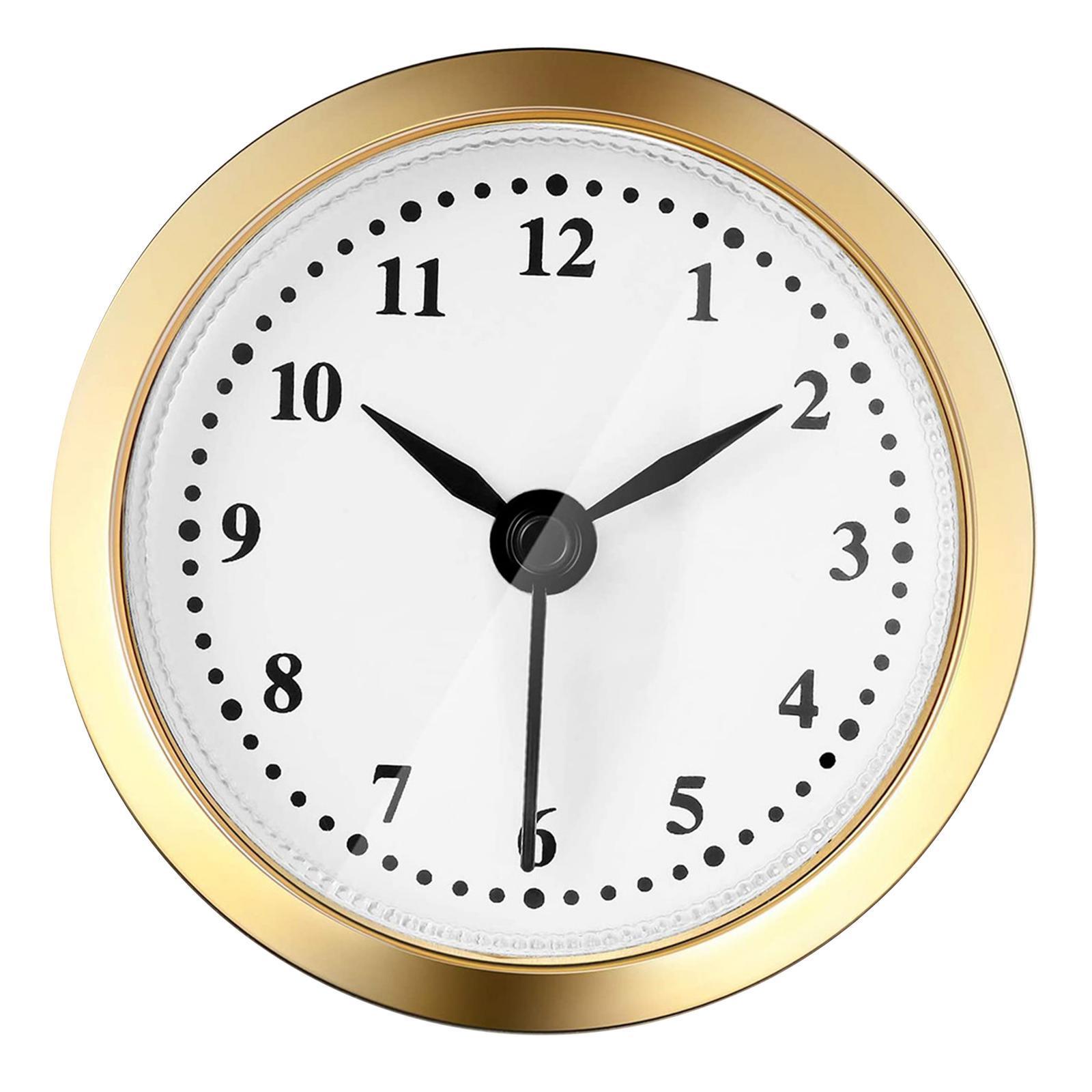 2xRound Quartz Clock Insert Wall Clock Movement Silent Bedroom Arabic Numeral