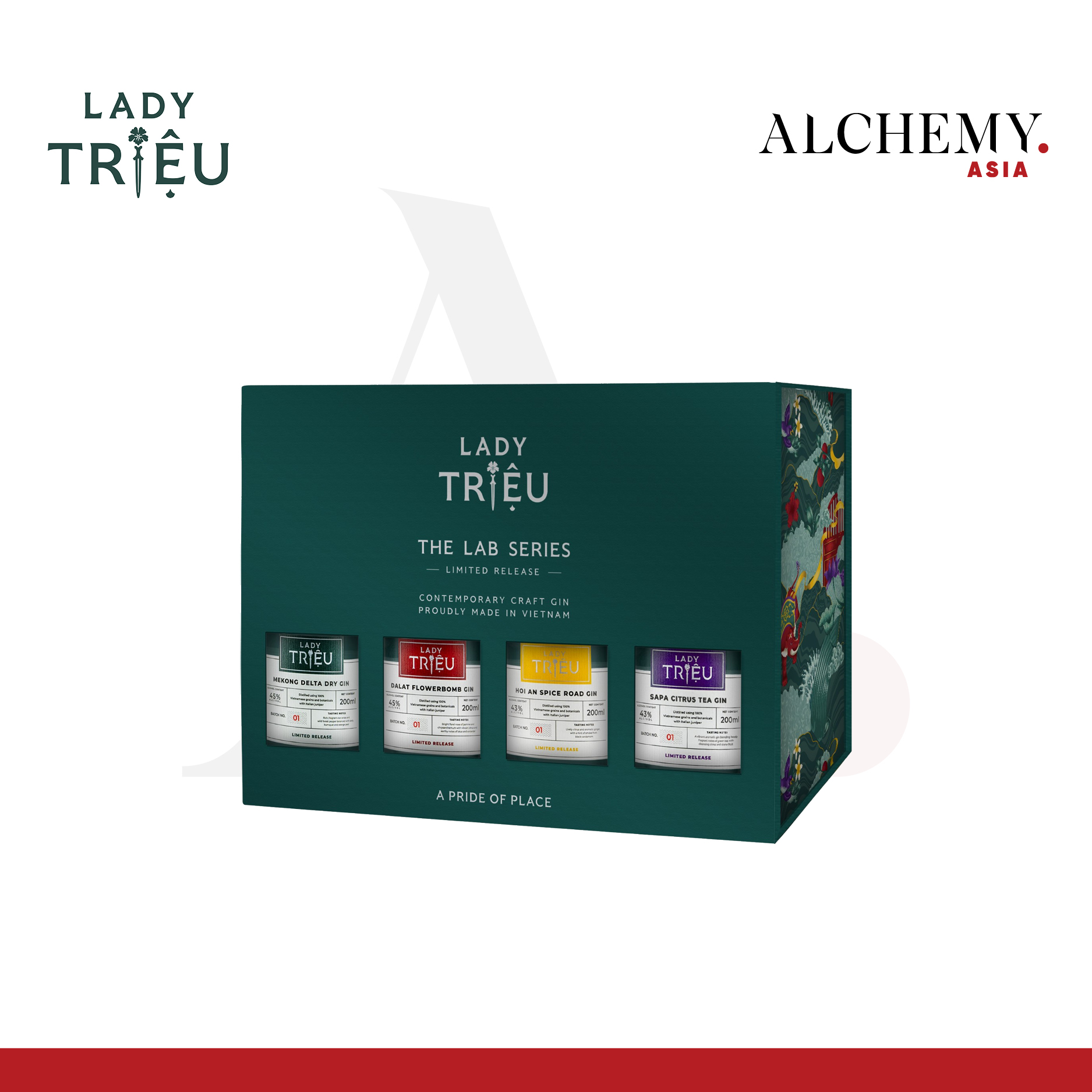 Set rượu Lady Triệu 43% 4x200ml