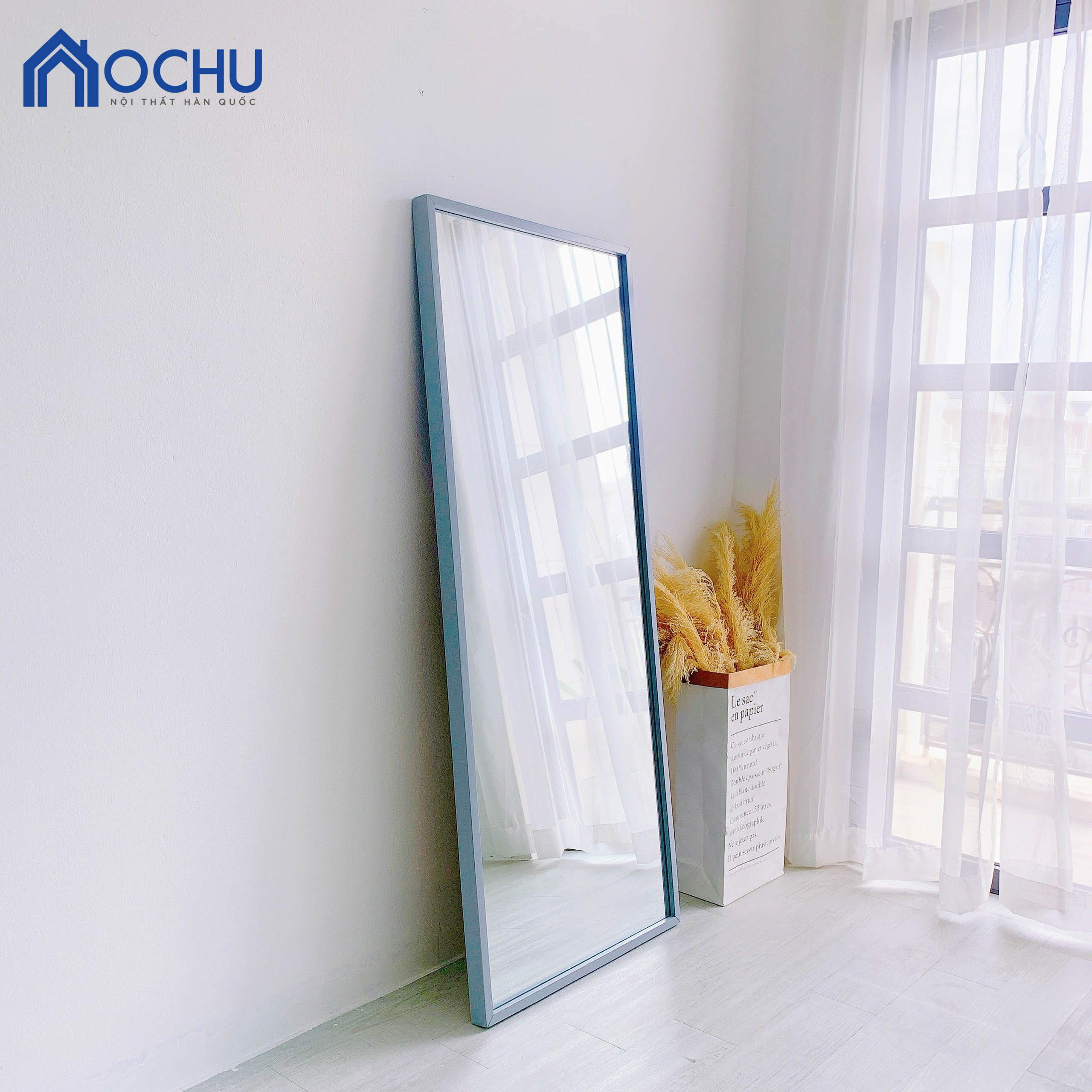 Gương Đứng Soi Toàn Thân Khung Gỗ OCHU - Mirror L - Grey