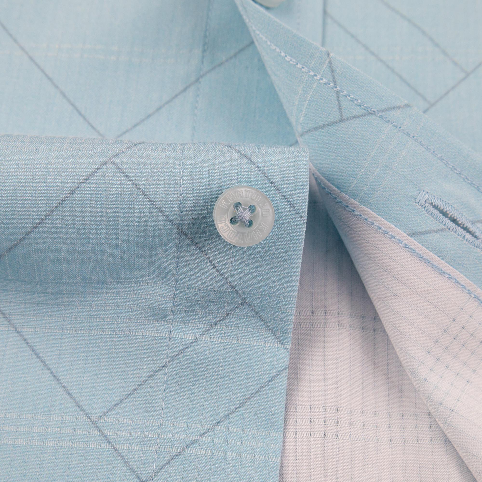 Áo sơ mi nam KHATOCO Tailor Fit ngắn tay A1MN518T2-CNIN730-2703-N