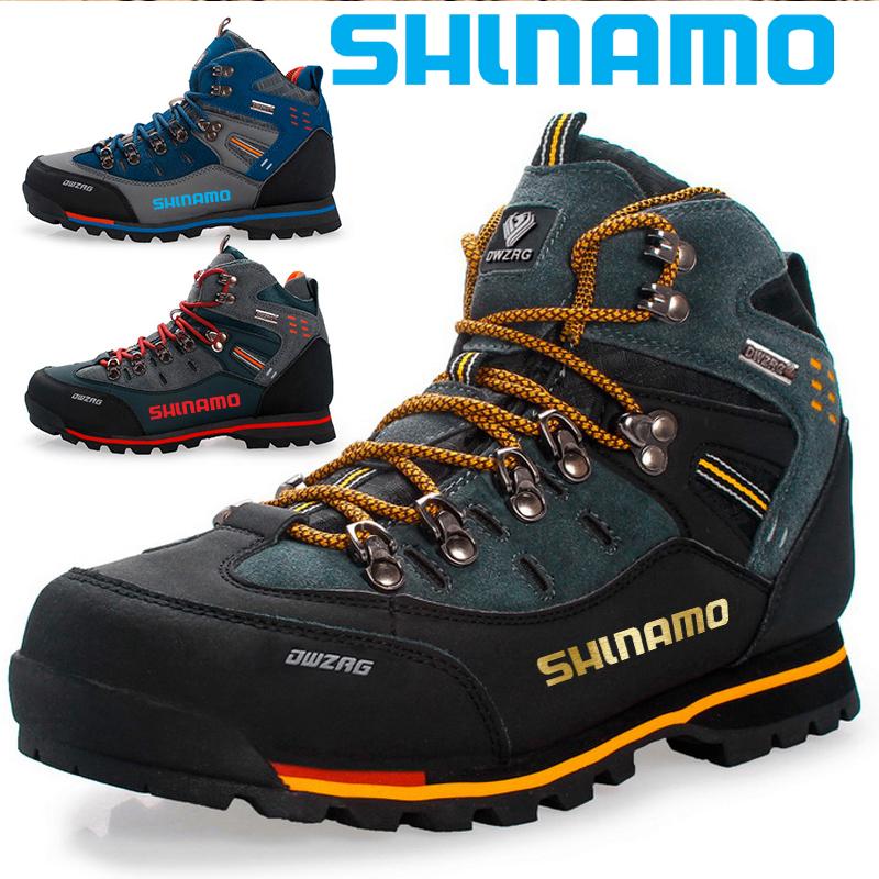 2022 Giày đi bộ đường dài không thấm nước bằng da MỚI Đàn ông mùa đông Boots ngoài trời giày du lịch đi bộ du lịch Snowing Show Giày câu cá giày thể thao Color: 001 Shoe Size: 41