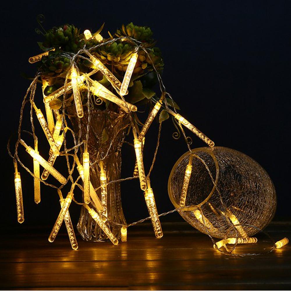 BZ509 2.2M 20 Bulbs Pillar Clear Indoor Outdoor Decoration Festoon Party Garden Yard Fence Lamp Holiday String Lights