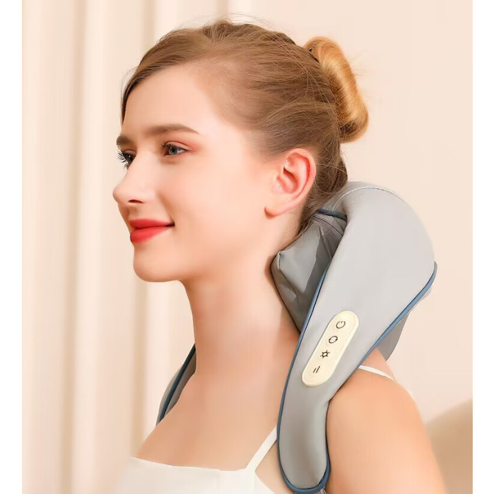 Máy Massage Cổ Vai Gáy RL-20, Con Lăn Silicon Không Gây Đau - Đai Massage Đa Năng Mô Phỏng Kỹ Thuật Massage Số 8