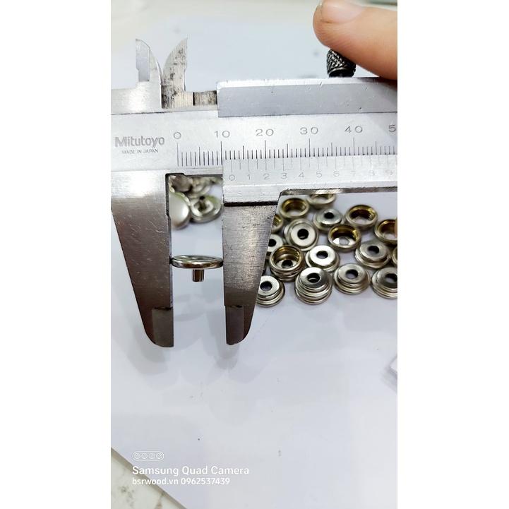 Nút bấm 4 thành phần Cúc bấm Loại 12mm Bằng thau không gỉ Màu bạc,vàng,đồng,đen Phụ liệu may mặc túi xách