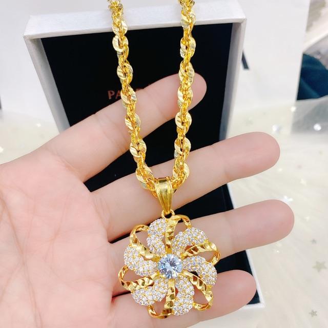Dây chuyền mặt hoa mai mạ vàng - RCLN