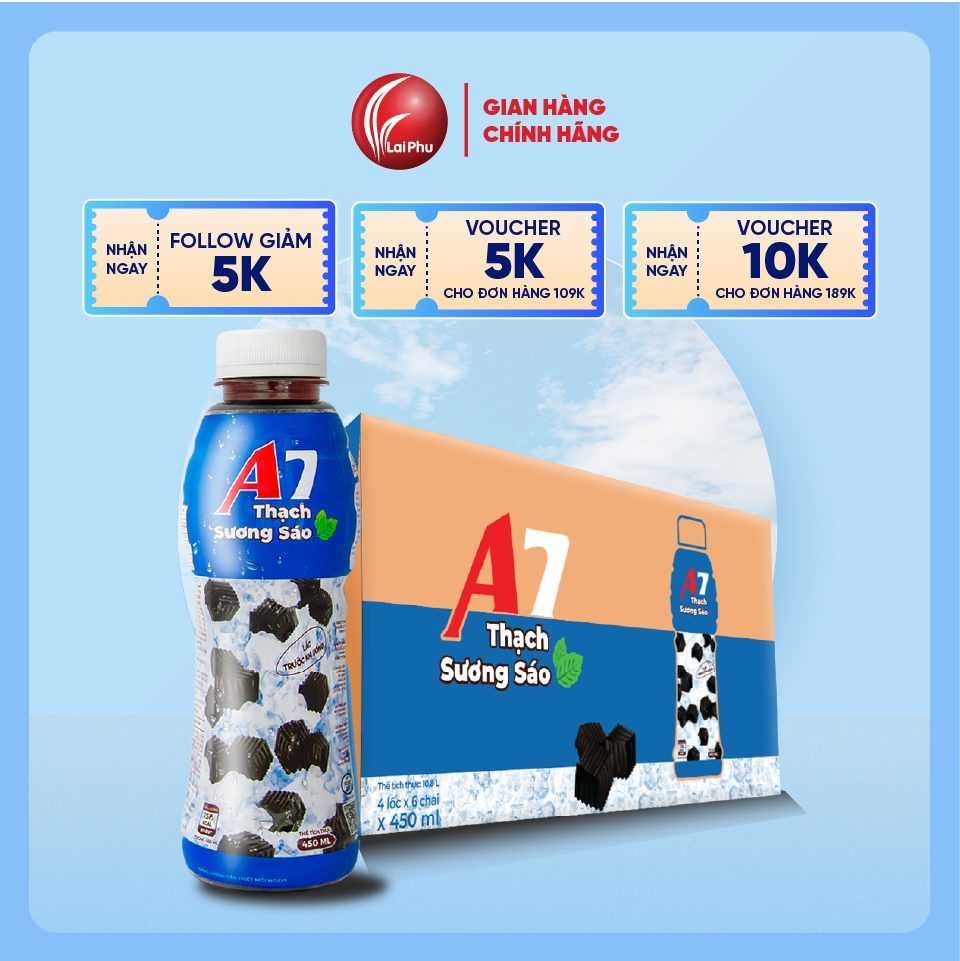 Nước Sương Sáo A7 Chai 450ml - Thùng 24 Chai