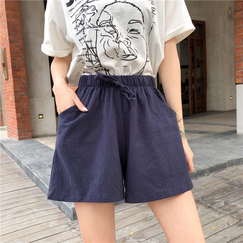 Quần Đùi Nữ Chất Đũi Siêu Mát Siêu Xinh Quần Short Cạp Chun Co Dãn Mềm Mát
