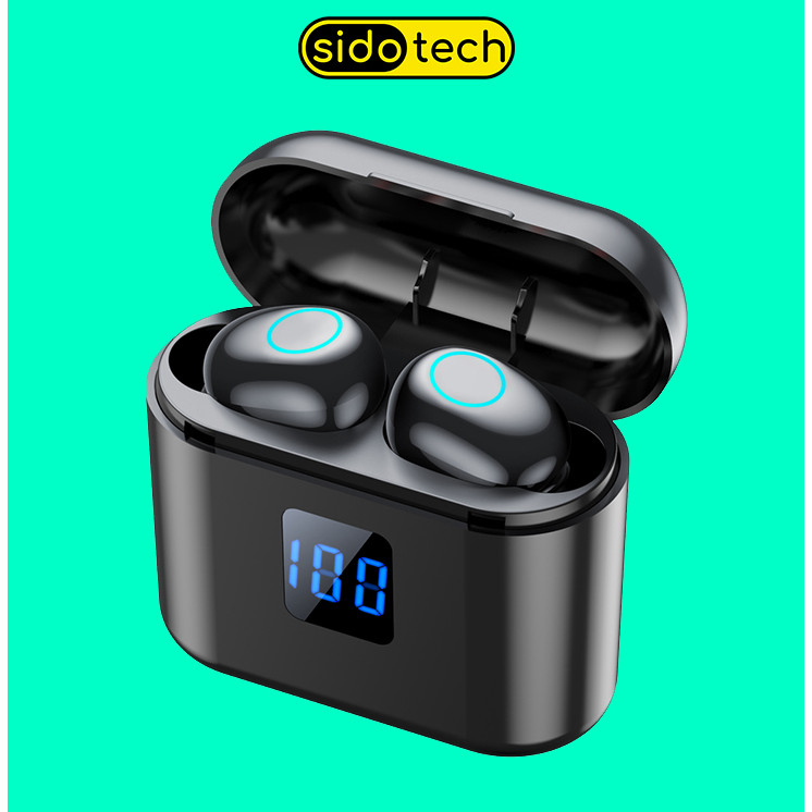 Tai Nghe Bluetooth Không Dây SIDOTECH X11B Airpod Mini TWS True Wireless Có Mic Âm Thanh CV8 Bùng Nổ Siêu Bass, Màn Hình LED Hiển Thị Pin, Cảm Ứng Vân Tay Cực Nhạy, Kích Thước Mini Phù Hợp IOS Android - Hàng Chính Hãng