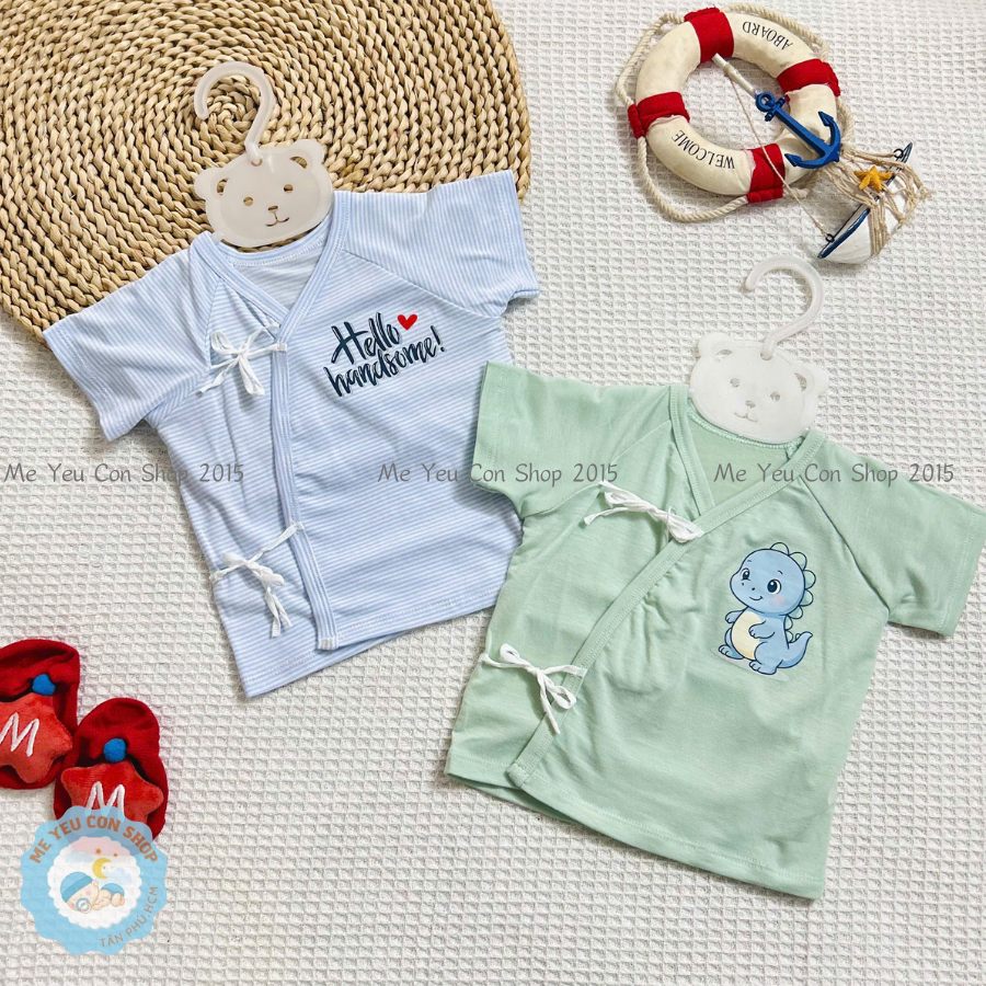 [Dưới 5kg] Áo Sơ Sinh Cột Dây Chất THUN LẠNH MODAL Cao Cấp Mềm, Mát Cho Bé - BUNNY BABY