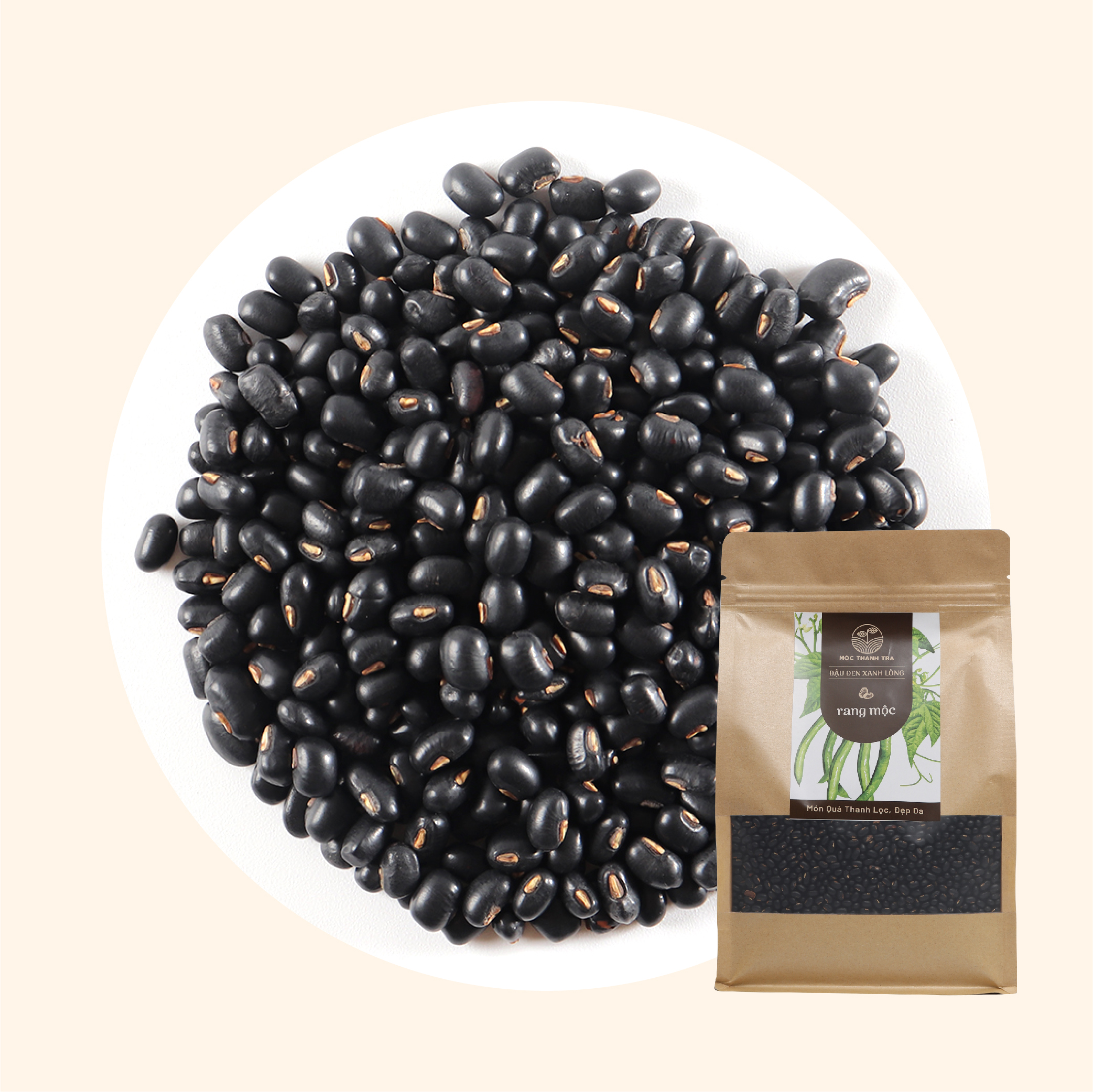 Đậu Đen Xanh Lòng Rang Mộc 1KG - Mộc Thanh Trà